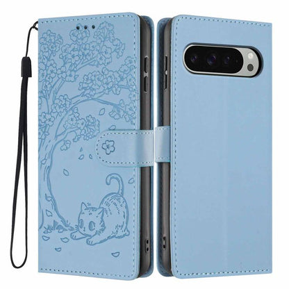 Tree Cat Embossed Flip Vegan Leather Phone Case, For Google Pixel 10a, For Google Pixel 10 Pro XL, For Google Pixel 10 / 10 Pro, For Google Pixel 9a, For Google Pixel 9 Pro XL, For Google Pixel 9 / 9 Pro, For Google Pixel 8a, For Google Pixel 8 Pro    ...