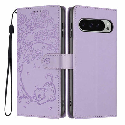 Tree Cat Embossed Flip Vegan Leather Phone Case, For Google Pixel 10a, For Google Pixel 10 Pro XL, For Google Pixel 10 / 10 Pro, For Google Pixel 9a, For Google Pixel 9 Pro XL, For Google Pixel 9 / 9 Pro, For Google Pixel 8a, For Google Pixel 8 Pro    ...