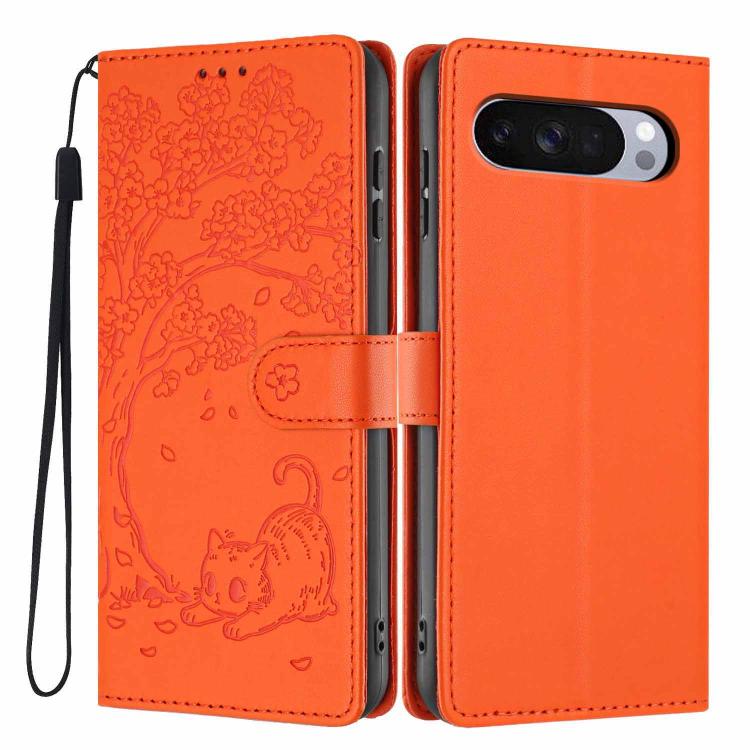 Tree Cat Embossed Flip Vegan Leather Phone Case, For Google Pixel 10a, For Google Pixel 10 Pro XL, For Google Pixel 10 / 10 Pro, For Google Pixel 9a, For Google Pixel 9 Pro XL, For Google Pixel 9 / 9 Pro, For Google Pixel 8a, For Google Pixel 8 Pro    ...