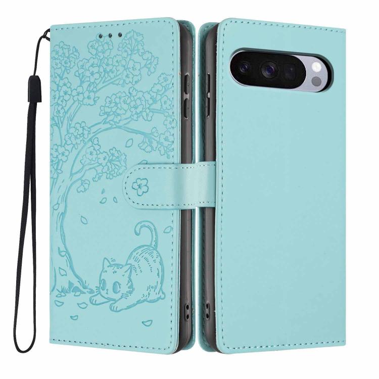 Tree Cat Embossed Flip Vegan Leather Phone Case, For Google Pixel 10a, For Google Pixel 10 Pro XL, For Google Pixel 10 / 10 Pro, For Google Pixel 9a, For Google Pixel 9 Pro XL, For Google Pixel 9 / 9 Pro, For Google Pixel 8a, For Google Pixel 8 Pro    ...