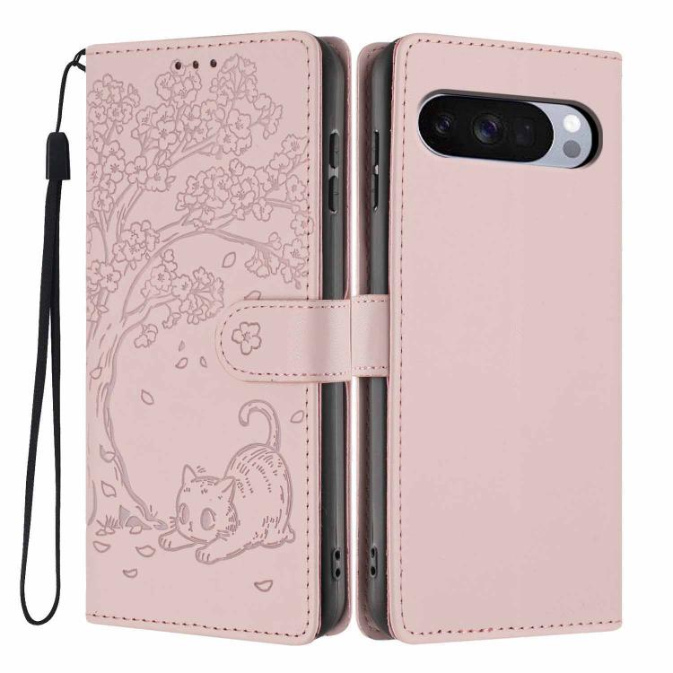 Tree Cat Embossed Flip Vegan Leather Phone Case, For Google Pixel 10a, For Google Pixel 10 Pro XL, For Google Pixel 10 / 10 Pro, For Google Pixel 9a, For Google Pixel 9 Pro XL, For Google Pixel 9 / 9 Pro, For Google Pixel 8a, For Google Pixel 8 Pro    ...