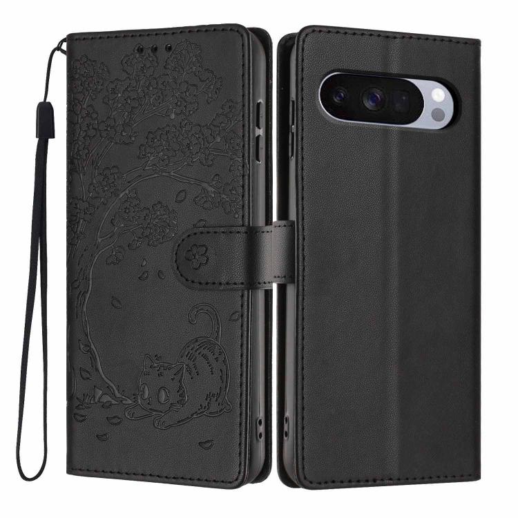 Tree Cat Embossed Flip Vegan Leather Phone Case, For Google Pixel 10a, For Google Pixel 10 Pro XL, For Google Pixel 10 / 10 Pro, For Google Pixel 9a, For Google Pixel 9 Pro XL, For Google Pixel 9 / 9 Pro, For Google Pixel 8a, For Google Pixel 8 Pro    ...