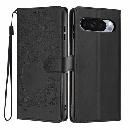 Tree Cat Embossed Flip Vegan Leather Phone Case, For Google Pixel 10a, For Google Pixel 10 Pro XL, For Google Pixel 10 / 10 Pro, For Google Pixel 9a, For Google Pixel 9 Pro XL, For Google Pixel 9 / 9 Pro, For Google Pixel 8a, For Google Pixel 8 Pro    ...