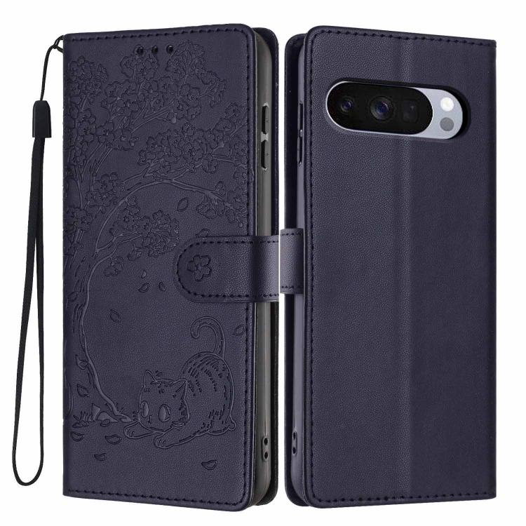 Tree Cat Embossed Flip Vegan Leather Phone Case, For Google Pixel 10a, For Google Pixel 10 Pro XL, For Google Pixel 10 / 10 Pro, For Google Pixel 9a, For Google Pixel 9 Pro XL, For Google Pixel 9 / 9 Pro, For Google Pixel 8a, For Google Pixel 8 Pro    ...