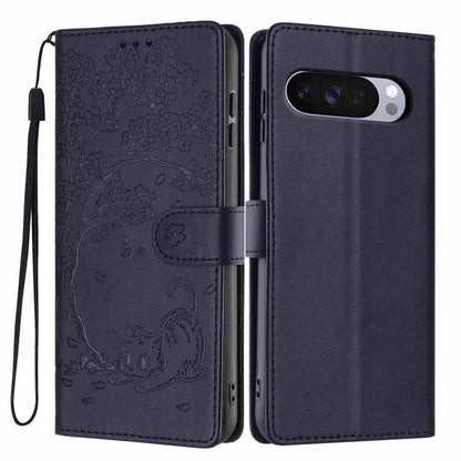 Tree Cat Embossed Flip Vegan Leather Phone Case, For Google Pixel 10a, For Google Pixel 10 Pro XL, For Google Pixel 10 / 10 Pro, For Google Pixel 9a, For Google Pixel 9 Pro XL, For Google Pixel 9 / 9 Pro, For Google Pixel 8a, For Google Pixel 8 Pro    ...