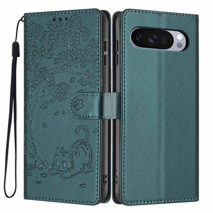 Tree Cat Embossed Flip Vegan Leather Phone Case, For Google Pixel 10a, For Google Pixel 10 Pro XL, For Google Pixel 10 / 10 Pro, For Google Pixel 9a, For Google Pixel 9 Pro XL, For Google Pixel 9 / 9 Pro, For Google Pixel 8a, For Google Pixel 8 Pro    ...