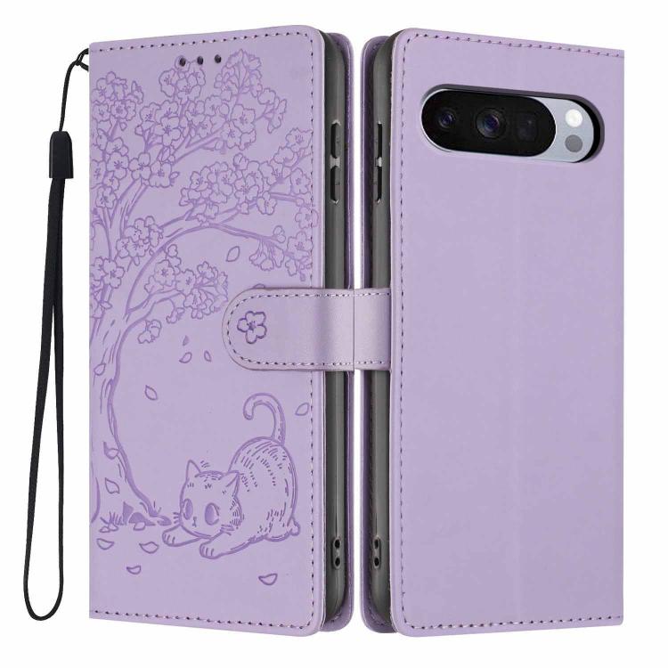 Tree Cat Embossed Flip Vegan Leather Phone Case, For Google Pixel 10a, For Google Pixel 10 Pro XL, For Google Pixel 10 / 10 Pro, For Google Pixel 9a, For Google Pixel 9 Pro XL, For Google Pixel 9 / 9 Pro, For Google Pixel 8a, For Google Pixel 8 Pro    ...