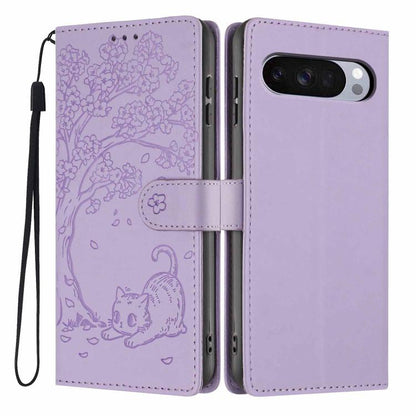 Tree Cat Embossed Flip Vegan Leather Phone Case, For Google Pixel 10a, For Google Pixel 10 Pro XL, For Google Pixel 10 / 10 Pro, For Google Pixel 9a, For Google Pixel 9 Pro XL, For Google Pixel 9 / 9 Pro, For Google Pixel 8a, For Google Pixel 8 Pro    ...