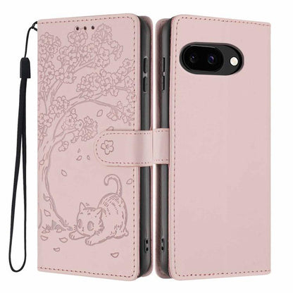 Tree Cat Embossed Flip Vegan Leather Phone Case, For Google Pixel 10a, For Google Pixel 10 Pro XL, For Google Pixel 10 / 10 Pro, For Google Pixel 9a, For Google Pixel 9 Pro XL, For Google Pixel 9 / 9 Pro, For Google Pixel 8a, For Google Pixel 8 Pro    ...