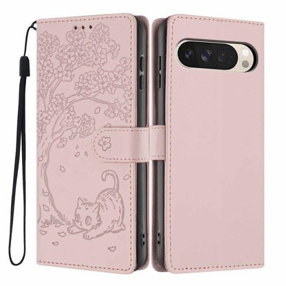 Tree Cat Embossed Flip Vegan Leather Phone Case, For Google Pixel 10a, For Google Pixel 10 Pro XL, For Google Pixel 10 / 10 Pro, For Google Pixel 9a, For Google Pixel 9 Pro XL, For Google Pixel 9 / 9 Pro, For Google Pixel 8a, For Google Pixel 8 Pro    ...