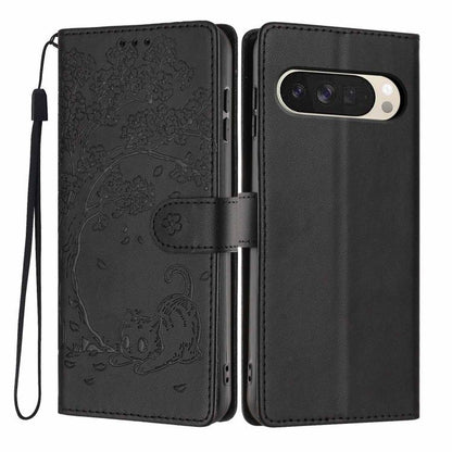 Tree Cat Embossed Flip Vegan Leather Phone Case, For Google Pixel 10a, For Google Pixel 10 Pro XL, For Google Pixel 10 / 10 Pro, For Google Pixel 9a, For Google Pixel 9 Pro XL, For Google Pixel 9 / 9 Pro, For Google Pixel 8a, For Google Pixel 8 Pro    ...