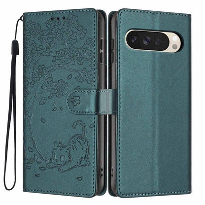 Tree Cat Embossed Flip Vegan Leather Phone Case, For Google Pixel 10a, For Google Pixel 10 Pro XL, For Google Pixel 10 / 10 Pro, For Google Pixel 9a, For Google Pixel 9 Pro XL, For Google Pixel 9 / 9 Pro, For Google Pixel 8a, For Google Pixel 8 Pro    ...