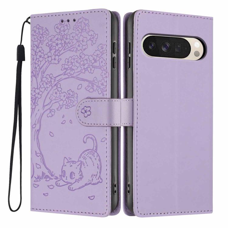 Tree Cat Embossed Flip Vegan Leather Phone Case, For Google Pixel 10a, For Google Pixel 10 Pro XL, For Google Pixel 10 / 10 Pro, For Google Pixel 9a, For Google Pixel 9 Pro XL, For Google Pixel 9 / 9 Pro, For Google Pixel 8a, For Google Pixel 8 Pro    ...