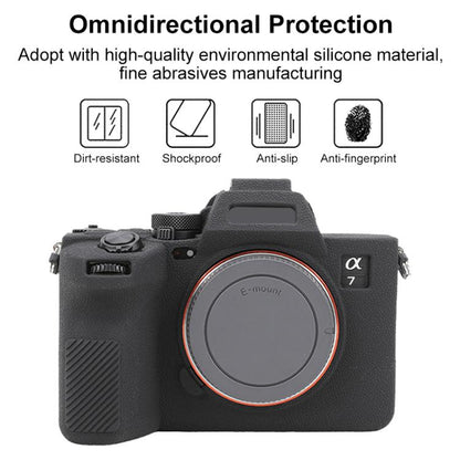 Litchi Texture Soft Silicone Protective Case, For Sony Alpha 7 V / ILCE-7M5