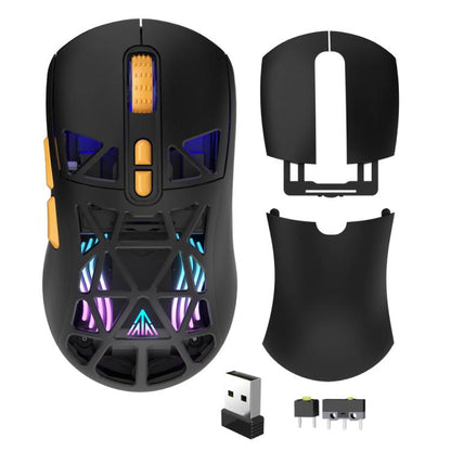 SOLAKAKA SM802 Ultra-light 2.4GHz + BT + Wired Tri-mode Wireless Mouse, SM802