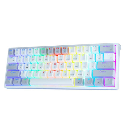 SOLAKAKA SK961 Tri-mode RGB 61 Keys Wireless Mechanical Keyboard, Red Axis