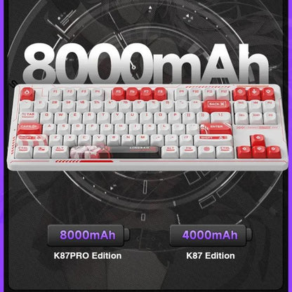 LINGBAO K87 Pro Tri-Mode Hot Swap Game Mechanical Keyboard, Elinia-Hanada Axis, Wu Kong-Hanada Axis, Lucinel-Hanada Axis, Serafina-Hanada Axis
