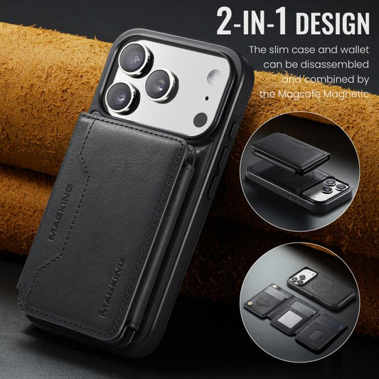 MAGKING K3 Series MagSafe RFID K3 Pro Card Bag Detachable Phone Case, For iPhone 18 Pro / 17 Pro, For iPhone 18 Pro Max / 17 Pro Max, For iPhone Air