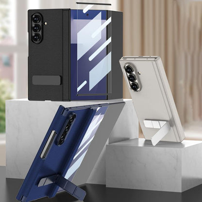 GKK Integrated Magnetic Folding Leather One-Line Rotating Holder Phone Case, For Samsung Galaxy Z TriFold