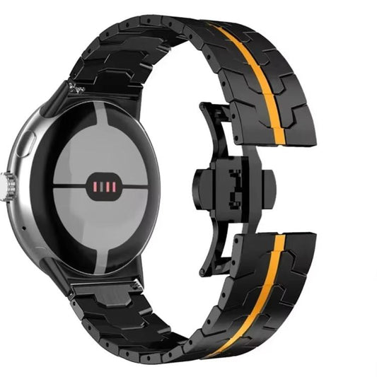 Iron Man Butterfly Buckle Stainless Steel Watch Band, For Google Pixel Watch 4 / 3 / 2 / 1 41mm