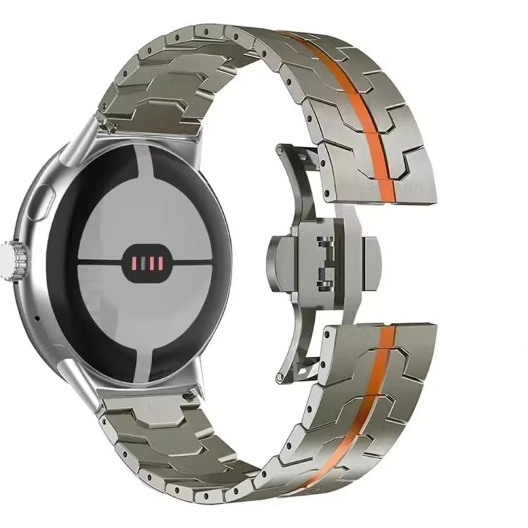 Bracelet de montre en acier inoxydable avec boucle papillon Iron Man, pour Google Pixel Watch 4 / 3 / 2 / 1 41mm
