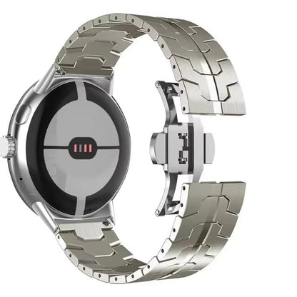 Bracelet de montre en acier inoxydable avec boucle papillon Iron Man, pour Google Pixel Watch 4 / 3 / 2 / 1 41mm