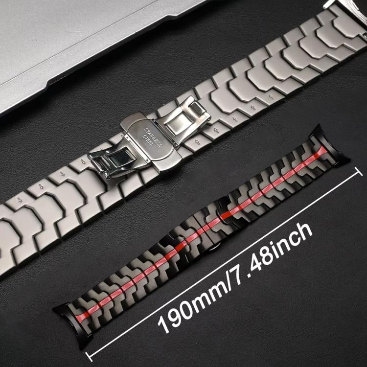 Bracelet de montre en acier inoxydable avec boucle papillon Iron Man, pour Google Pixel Watch 4 / 3 / 2 / 1 41mm