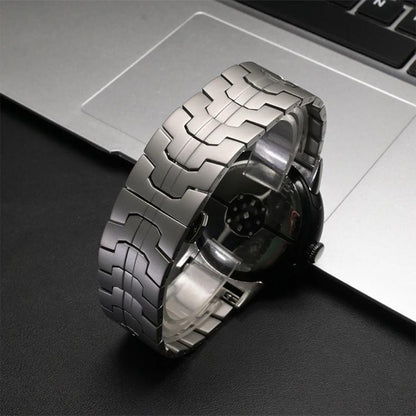 Bracelet de montre en acier inoxydable avec boucle papillon Iron Man, pour Google Pixel Watch 4 / 3 / 2 / 1 41mm