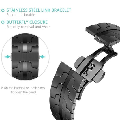Bracelet de montre en acier inoxydable avec boucle papillon Iron Man, pour Google Pixel Watch 4 / 3 / 2 / 1 41mm