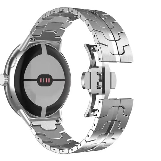 Iron Man Butterfly Buckle Aluminum Alloy Watch Band, For Google Pixel Watch 4 / 3 45mm