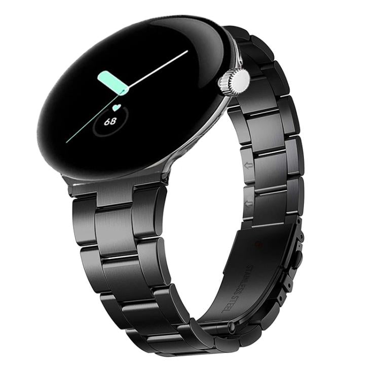 Slim Three Beads Stainless Steel Watch Band, For Google Pixel Watch 4 / 3 / 2 / 1 41mm