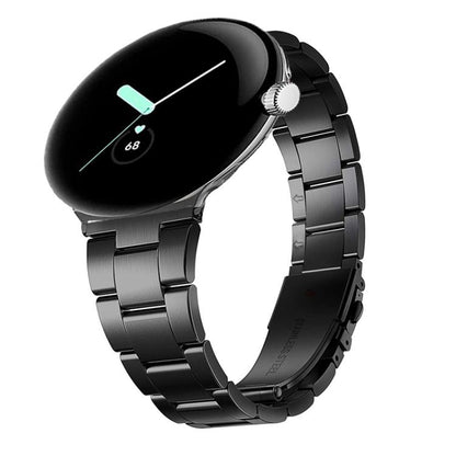 Slim Three Beads Stainless Steel Watch Band, For Google Pixel Watch 4 / 3 / 2 / 1 41mm