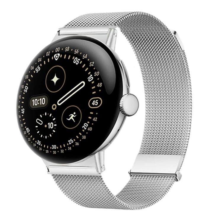 Loop Dual Magnetic Buckle Milanese Stainless Steel Watch Band, For Google Pixel Watch 4 / 3 / 2 / 1 41mm