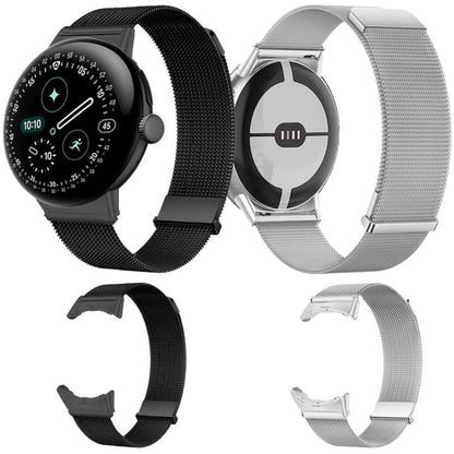 Loop Dual Magnetic Buckle Milanese Stainless Steel Watch Band, For Google Pixel Watch 4 / 3 / 2 / 1 41mm