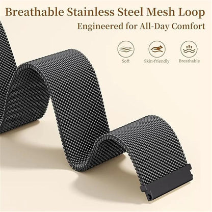 Loop Dual Magnetic Buckle Milanese Stainless Steel Watch Band, For Google Pixel Watch 4 / 3 / 2 / 1 41mm