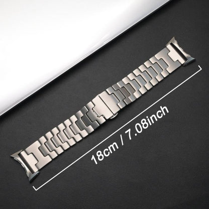 H-Shaped Butterfly Clasp Stainless Steel Watch Band, For Google Pixel Watch 4 / 3 45mm