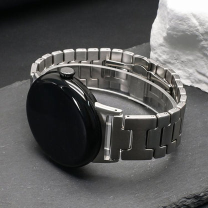 H-Shaped Butterfly Clasp Stainless Steel Watch Band, For Google Pixel Watch 4 / 3 45mm