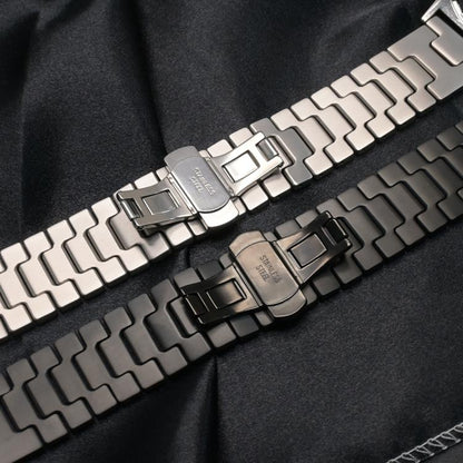 H-Shaped Butterfly Clasp Stainless Steel Watch Band, For Google Pixel Watch 4 / 3 45mm