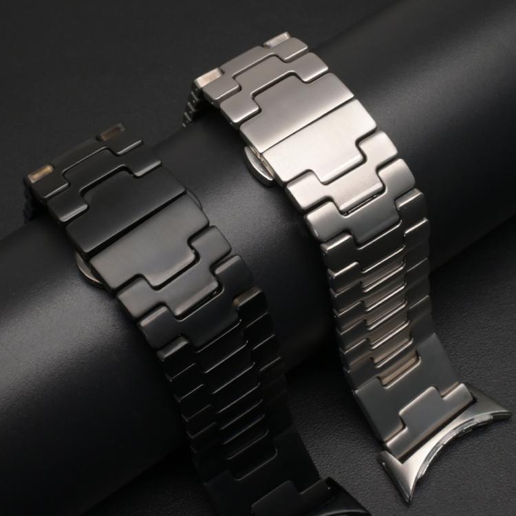 H-Shaped Butterfly Clasp Stainless Steel Watch Band, For Google Pixel Watch 4 / 3 45mm