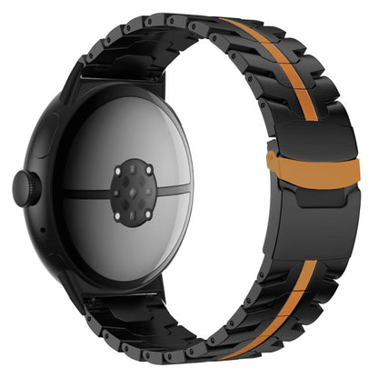 Split Design Iron Man Safety Buckle Titanium Alloy Watch Band, For Google Pixel Watch 4 / 3 45mm