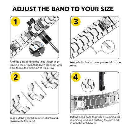 Split Design Iron Man Safety Buckle Titanium Alloy Watch Band, For Google Pixel Watch 4 / 3 45mm