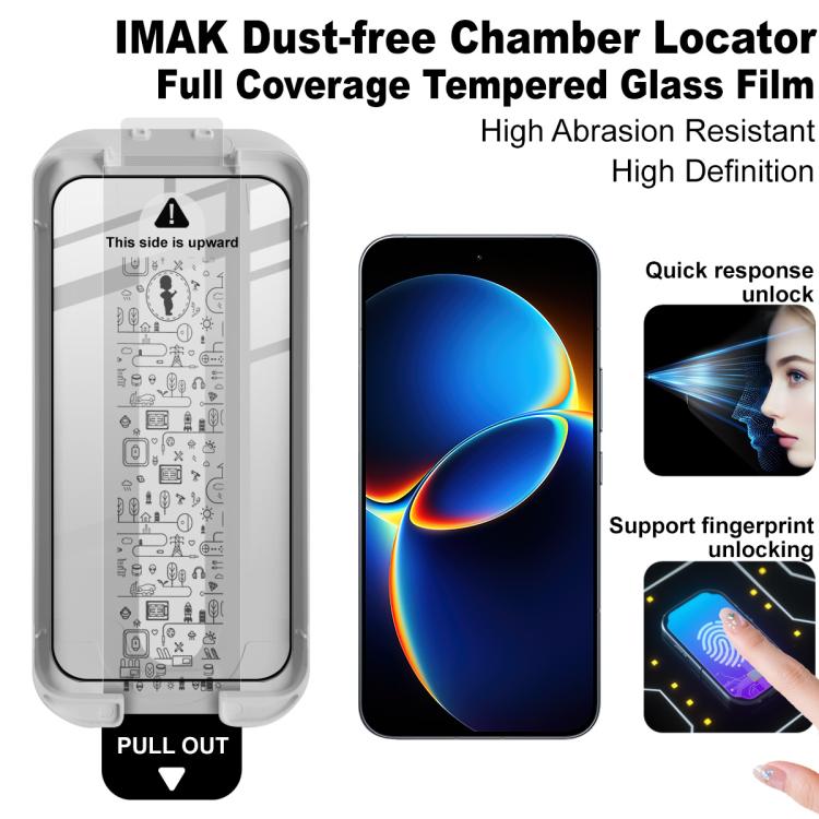 imak Dust-free Chamber Locator Full Coverage Tempered Glass Film, For Redmi K90 Max, For Redmi Turbo5 Max 5G, For Redmi Turbo5 5G / Poco X8 Pro 5G, For Redmi K90 Pro Max/POCO F8 Ultra, For Redmi K90/POCO F8 Pro 5G, For Redmi Note 15 Pro 5G Global 163.6...