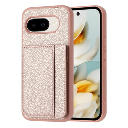 Litchi Pattern Magnetic Card Bag Holder Phone Case, For Google Pixel 9a, For Google Pixel 9