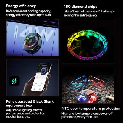 Black Shark Mag-Cooler 5 Pro Magnetic Semiconductor Cooling Back Clip Mobile Phone Radiator, Mag-Cooler 5 Pro