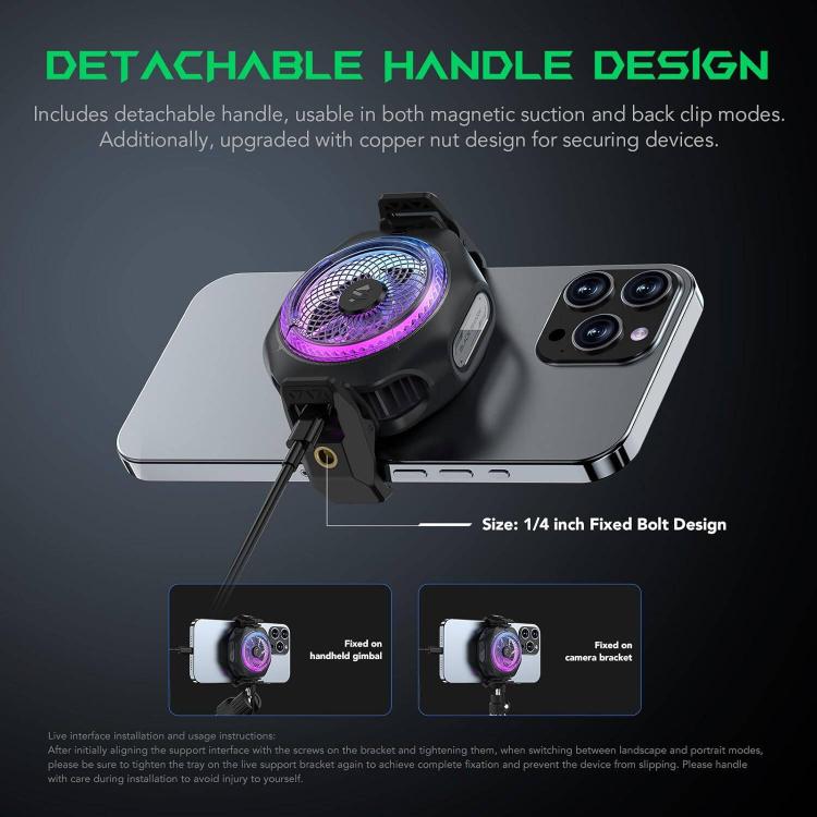 Black Shark Mag-Cooler 4 Pro 27W Magnetic Semiconductor Cooling Back Clip Phone Radiator, Mag-Cooler 4 Pro