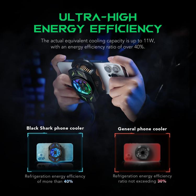 Black Shark Fun-Cooler 4 Pro Professional Semiconductor Cooling Back Clip Phone Radiator, Fun-Cooler 4 Pro