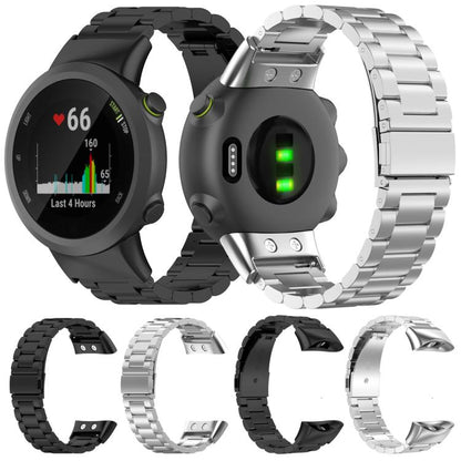 xDfind Three Beads Stainless Steel Watch Band, For Garmin Forerunner 45 / 45S / Swim 2, For Garmin Forerunner 35 / 30