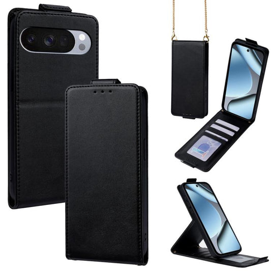 Vertical Flip Cover Solid Color Vegan Leather Phone Case with Crossbody Chain, For Google Pixel 10 Pro XL 5G, For Google Pixel 10 / 10 Pro, For Google Pixel 9a, For Google Pixel 9 Pro XL, For Google Pixel 9 / 9 Pro, For Google Pixel 8a                 ...