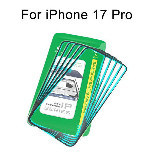 2UUL IP Series Back Cover Sealing Adhesive (5pcs/Box), For iPhone 17 Pro Max, For iPhone 17 Pro, For iPhone 17, For iPhone Air, For iPhone 16 Pro Max, For iPhone 16 Pro, For iPhone 16 Plus, For iPhone 16, For iPhone 15 Pro Max, For iPhone 15 Pro       ...