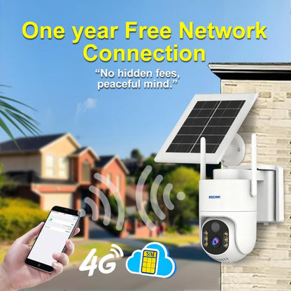 ESCAM QFS71 4G 3MP IP66 Wireless Security Camera System with Solar Panel, European Version, American Version